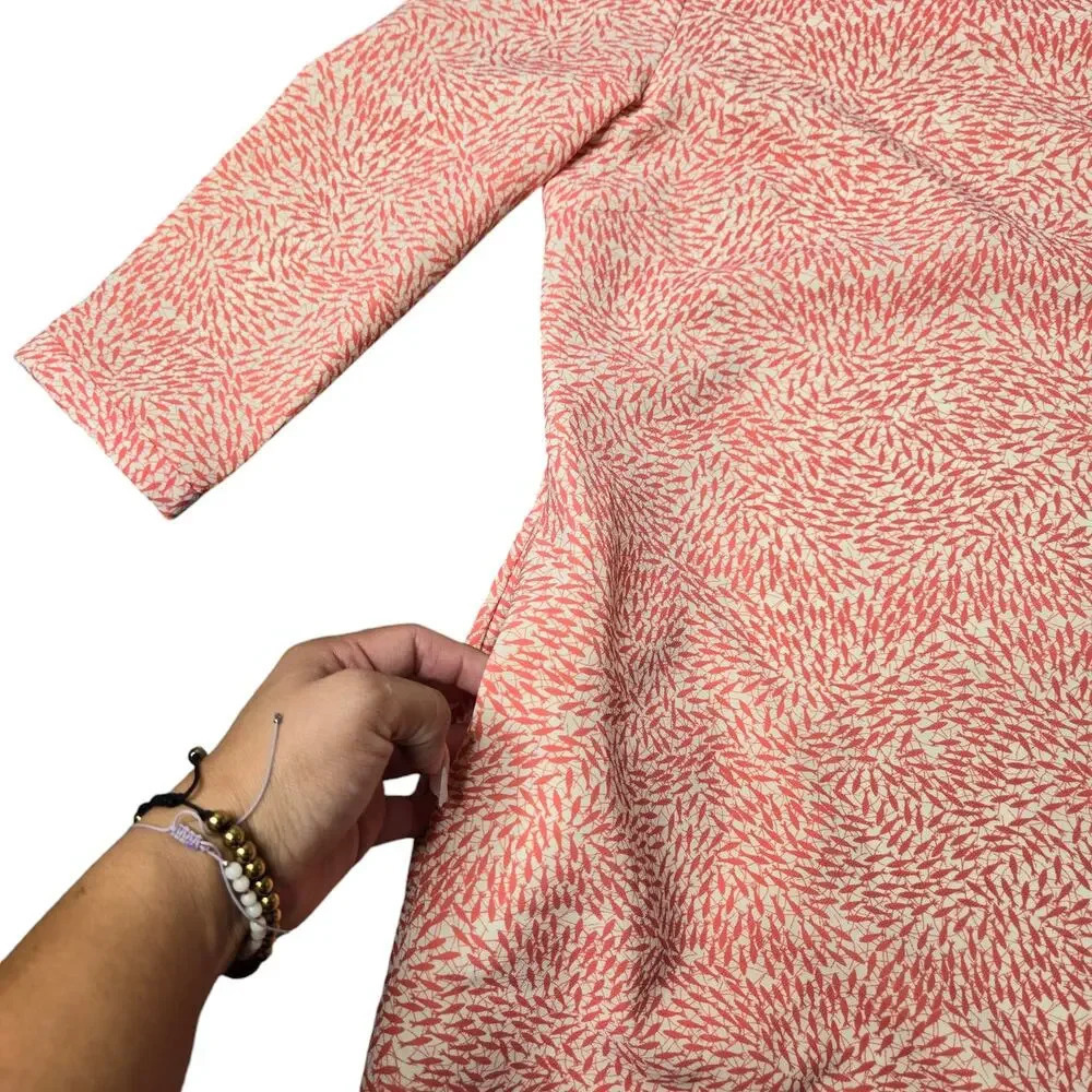 Ted‎ Baker Coral Fish Print Shift Dress Size: 1 - Picture 5 of 9